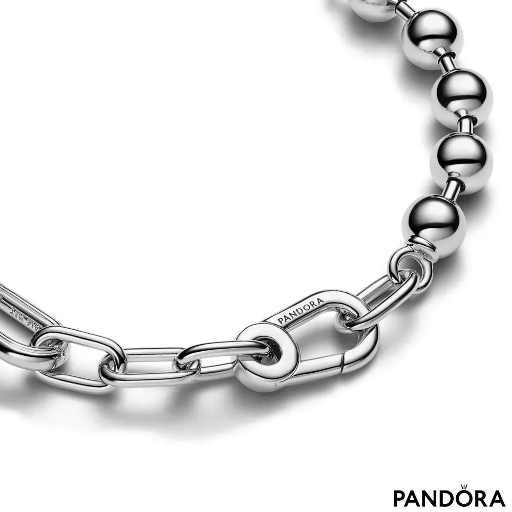 Brățară Pandora ME perle metalice și lănțișor cu verigi 