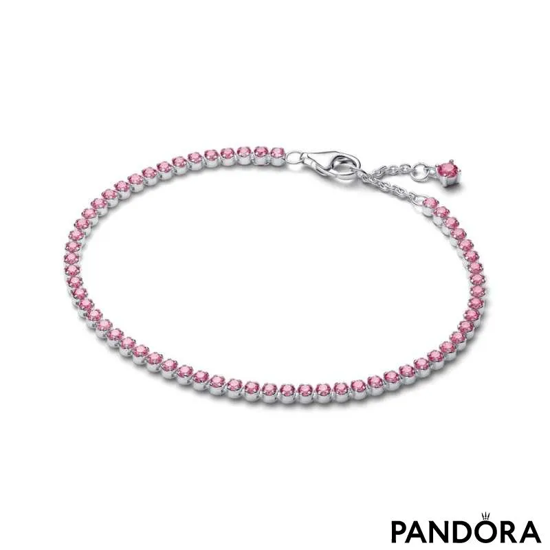 Brățară tenis mică roz 