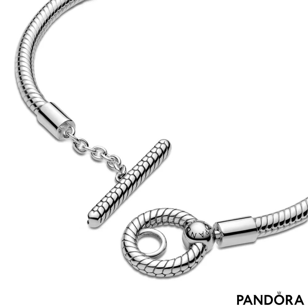 Браслет-змейка Pandora Moments с застежкой в форме Т 