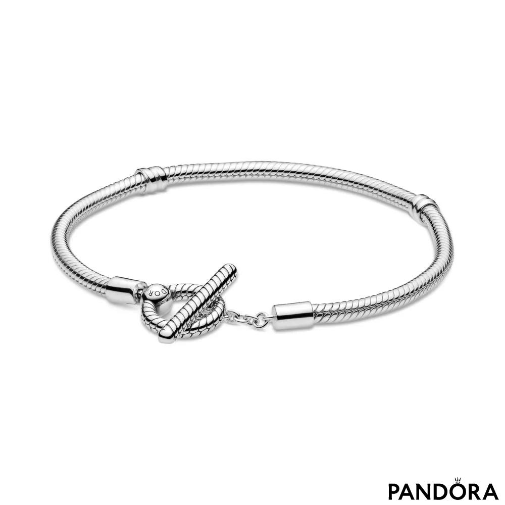 Браслет-змейка Pandora Moments с застежкой в форме Т