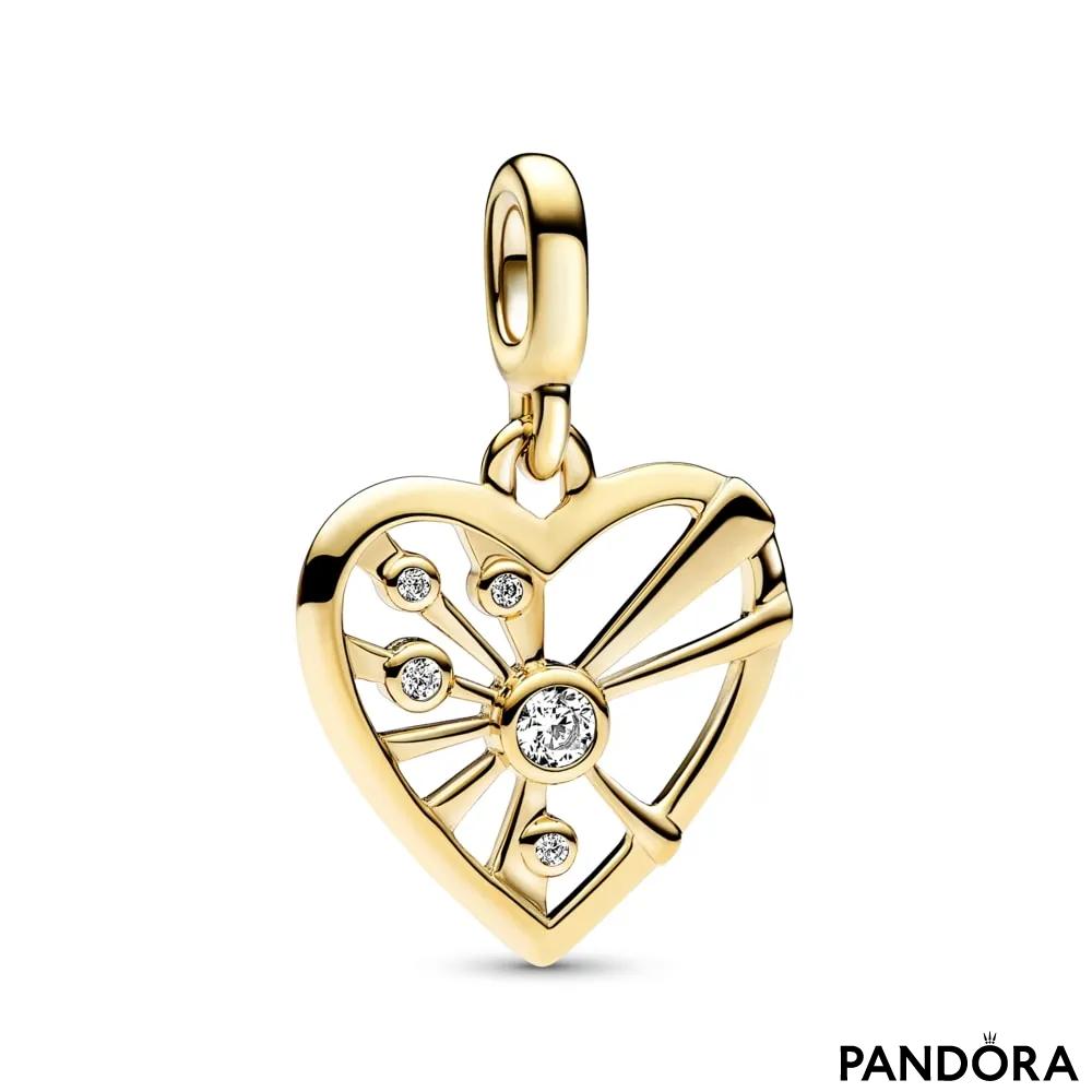 Медальон «Сердце и лучи» Pandora ME 
