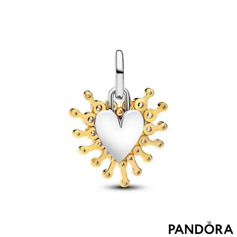 Двойной шарм-подвеска «Сияющее сердце» 