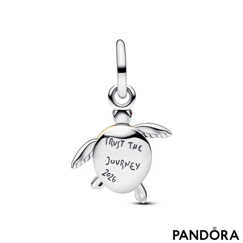 2026 Țestoasă de mare roz – Charm cu diamant creat în laborator 