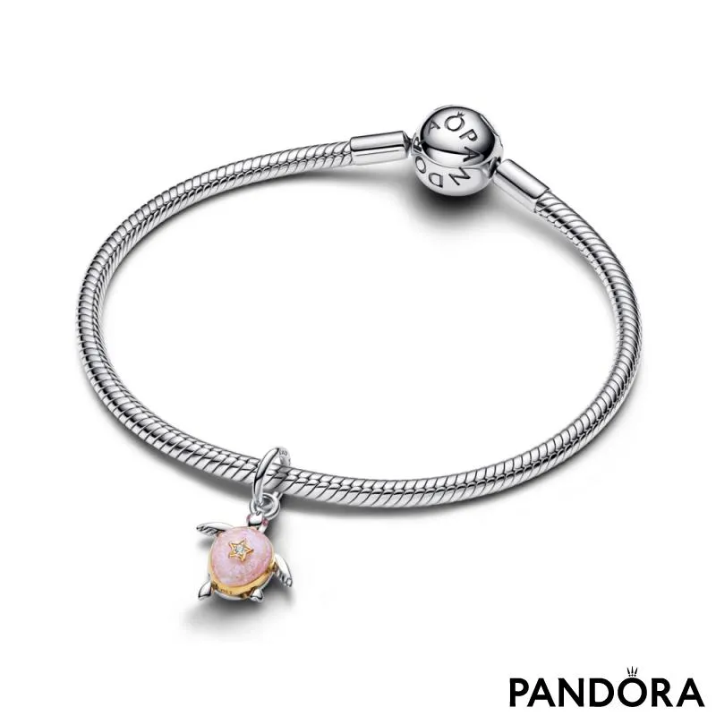 2026 Țestoasă de mare roz – Charm cu diamant creat în laborator 