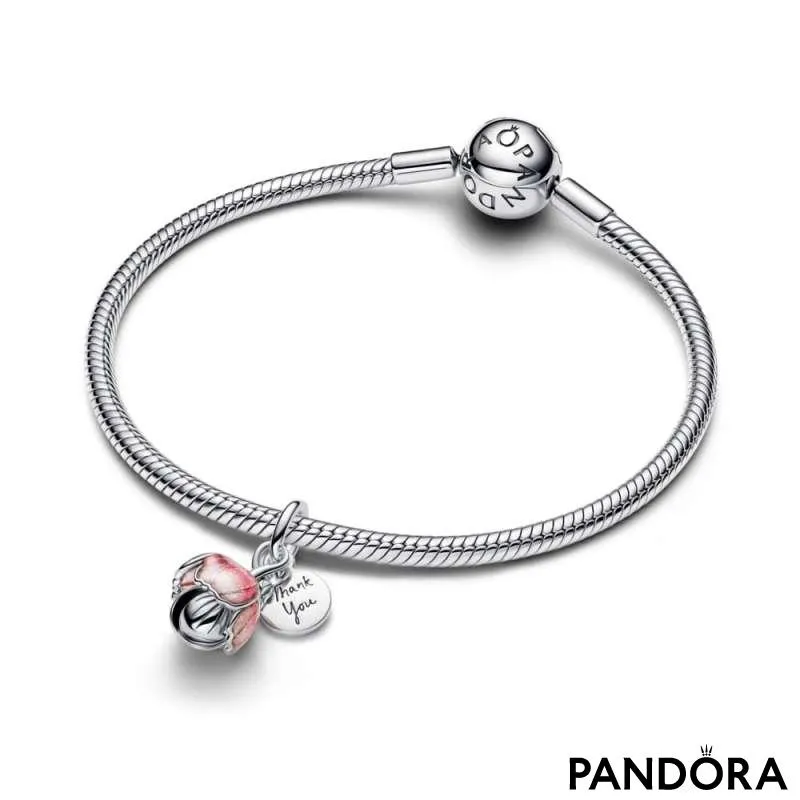 Talisman tip pandantiv cu floare în două nuanțe 