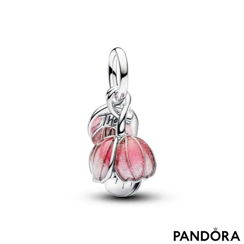 Talisman tip pandantiv cu floare în două nuanțe 