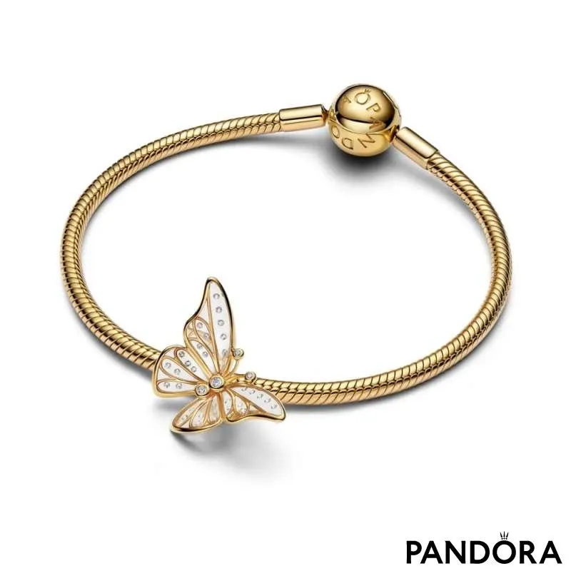 Talisman supradimensionat cu fluture cu structură dantelată 