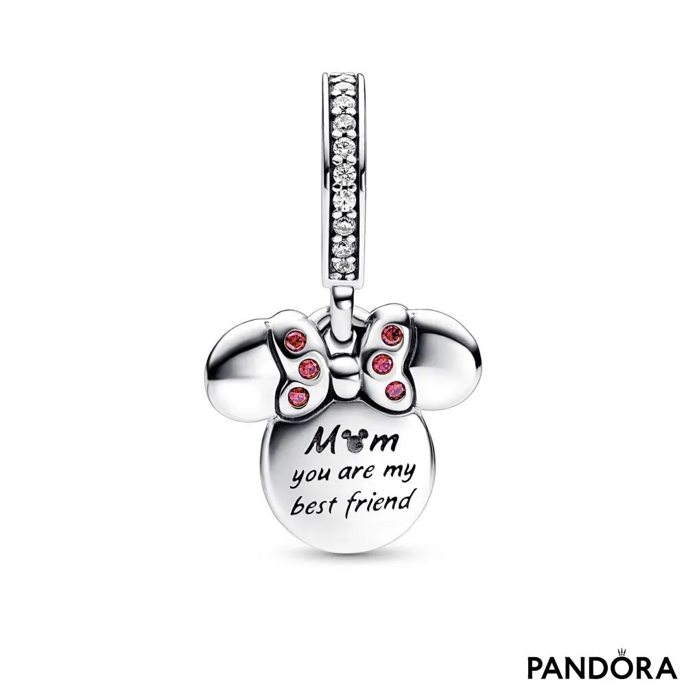 Talisman de tip pandantiv dublu cu Minnie Mouse de la Disney