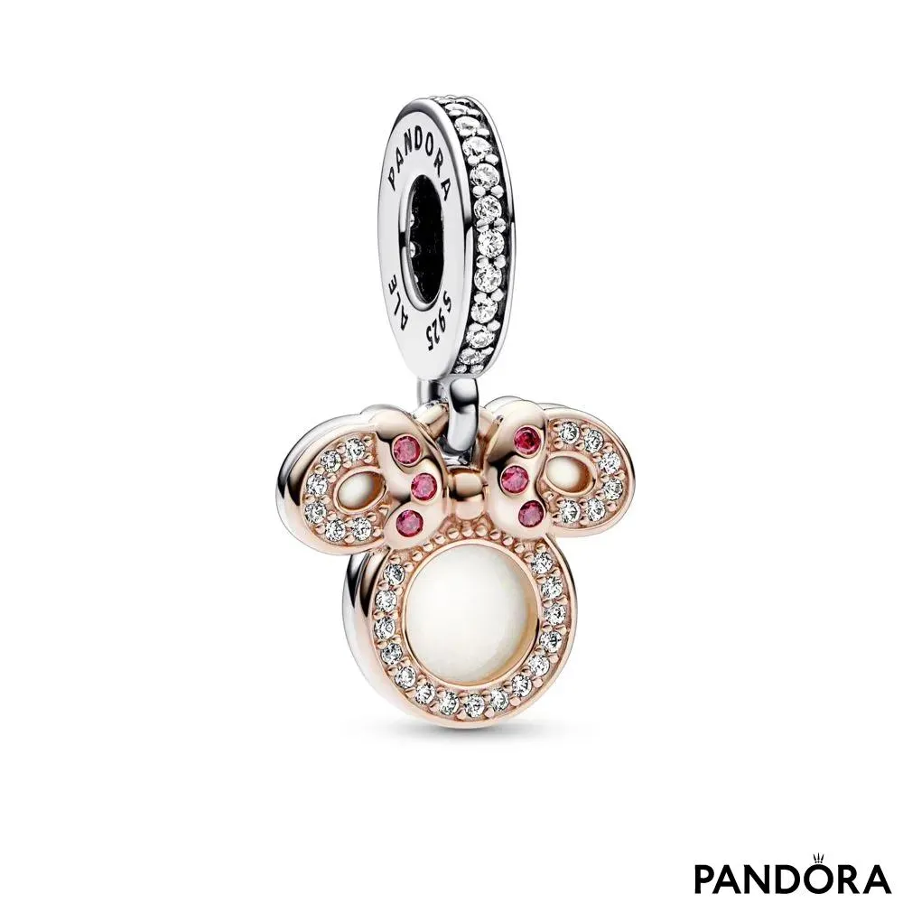 Talisman de tip pandantiv dublu cu Minnie Mouse de la Disney