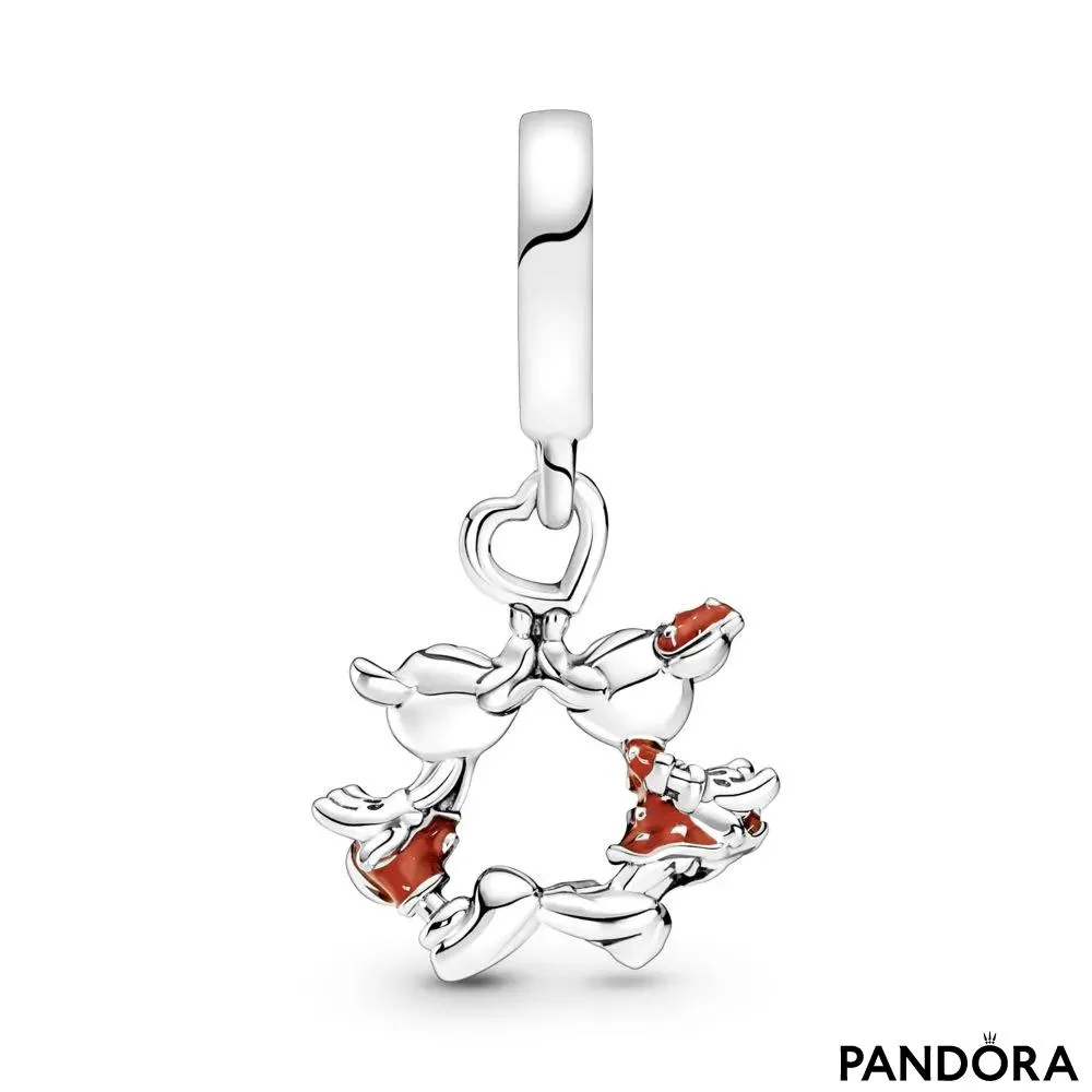 Talisman de tip pandantiv Sărutul lui Mickey Mouse și Minnie Mouse de la Disney