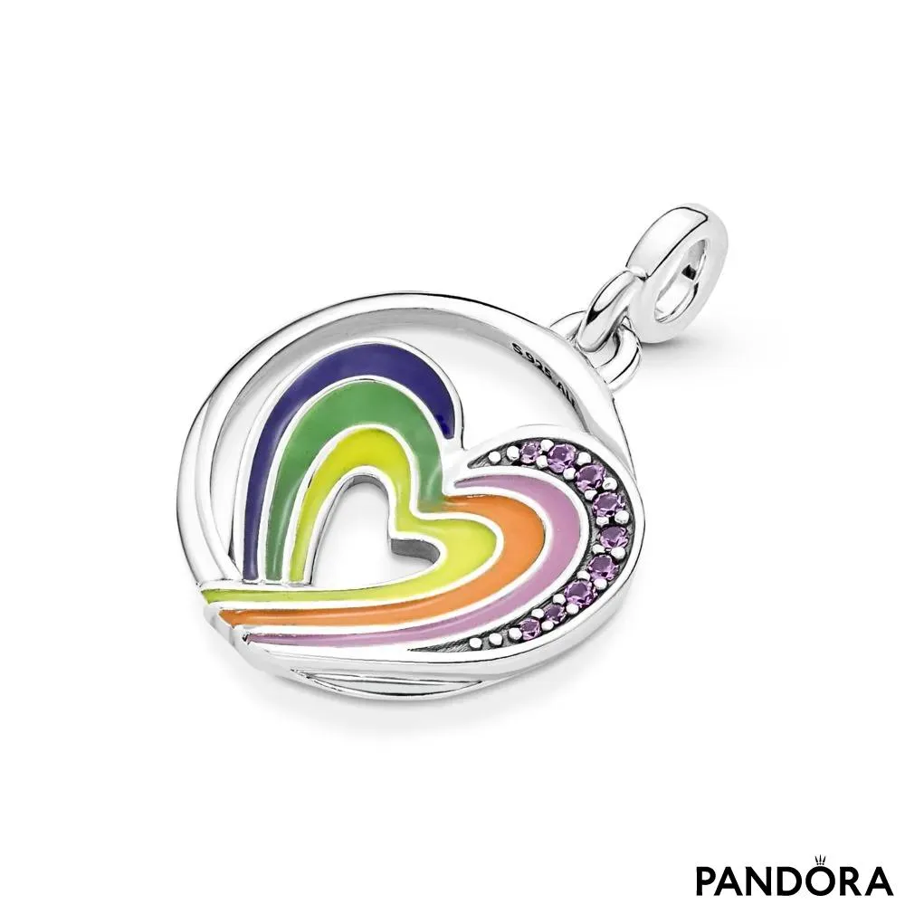 Медальон «Радужное свободное сердце» из коллекции Pandora ME 