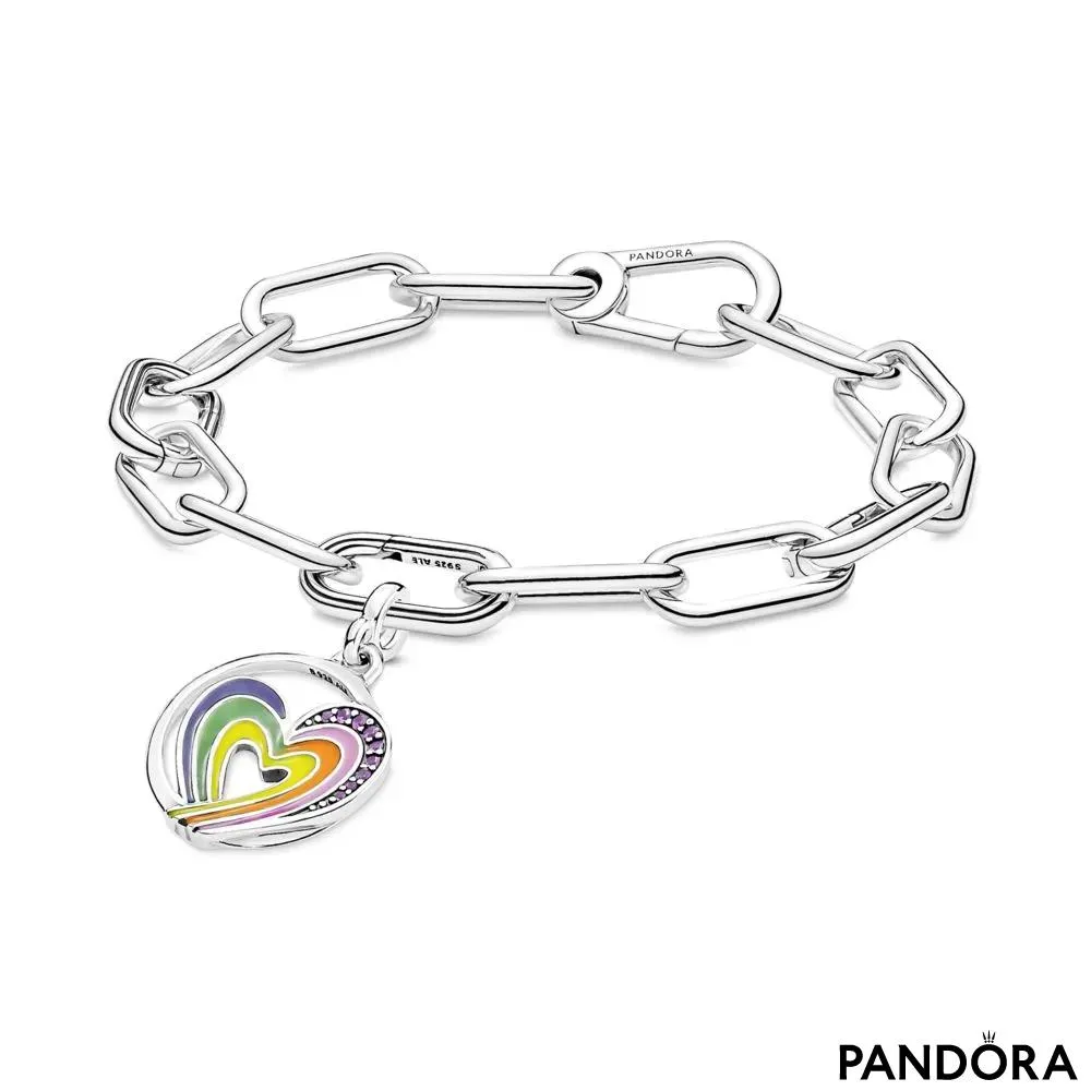 Медальон «Радужное свободное сердце» из коллекции Pandora ME 