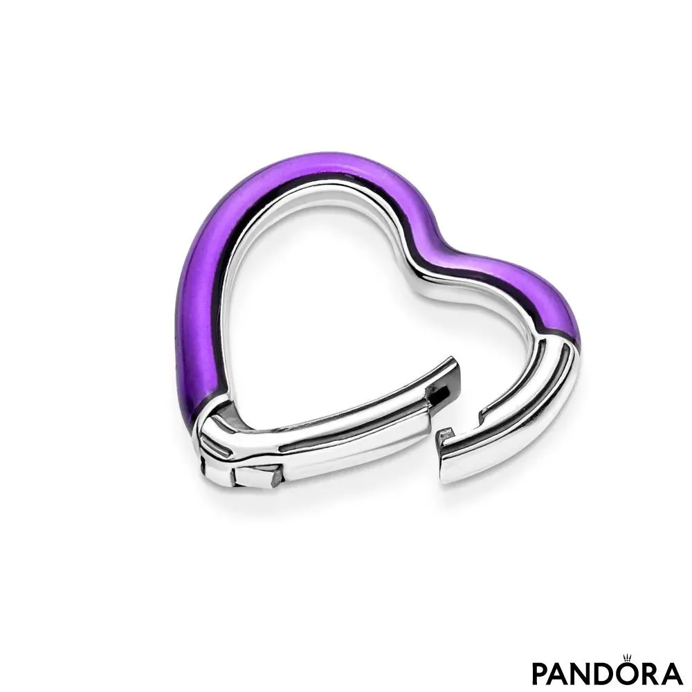 Ярко-фиолетовый коннектор в форме сердца из коллекции Pandora ME