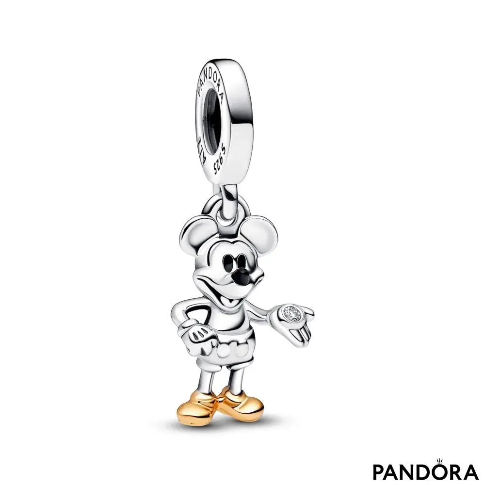Disney 100th pandantiv suspendat Mickey Mouse cu diamant realizat în laborator 