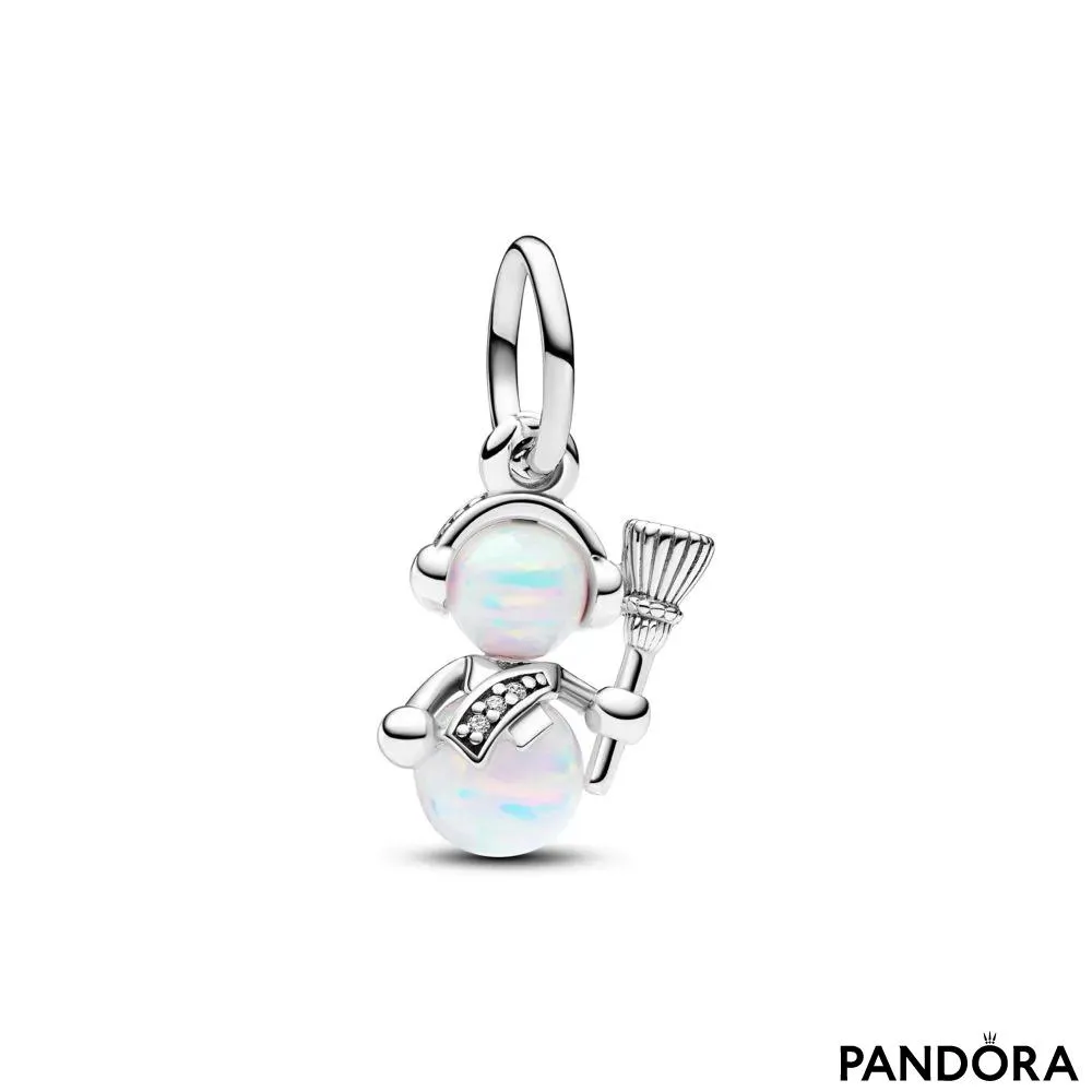 Talisman opalescent în formă de Om de Zăpadă