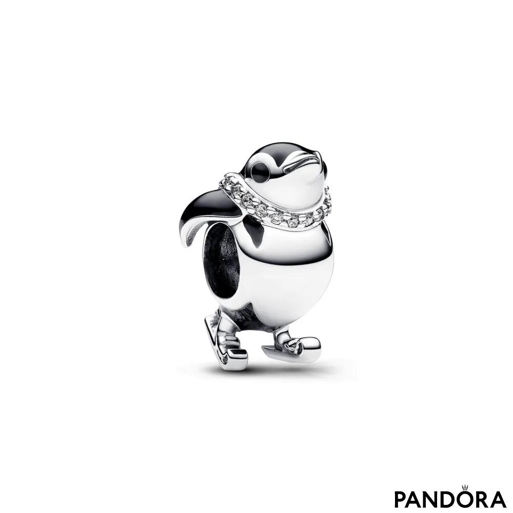Talisman în formă de pinguin schior 