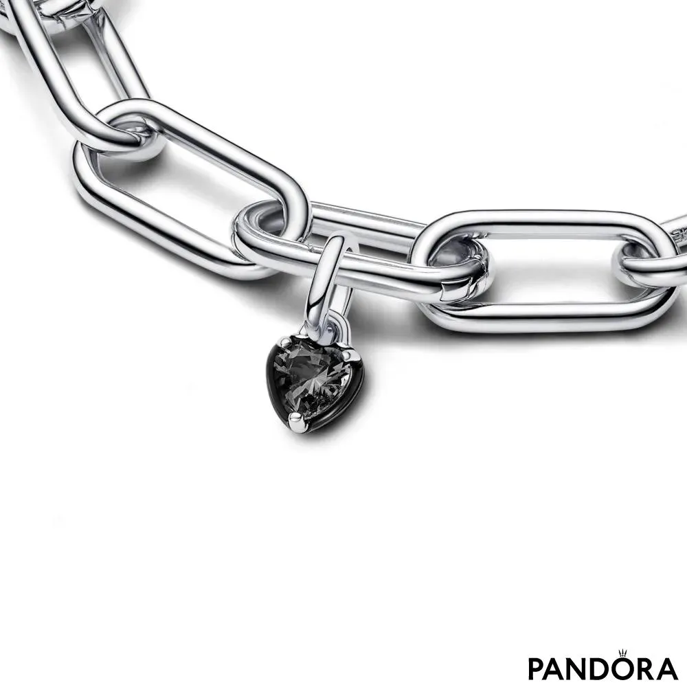 Mini pandantiv suspendat Pandora ME Chakra neagră pandantiv în formă de inimă 