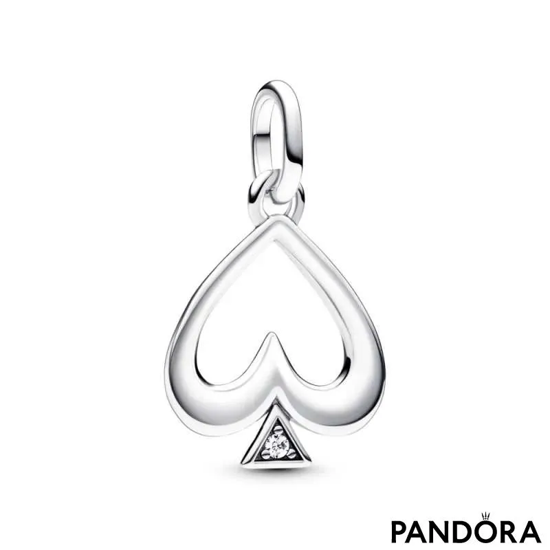 Talisman medalion Inimă neagră Pandora ME