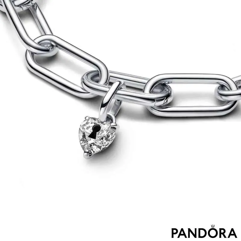 Mini talisman de tip pandantiv Inimioară cu fantă pentru cheie Pandora ME