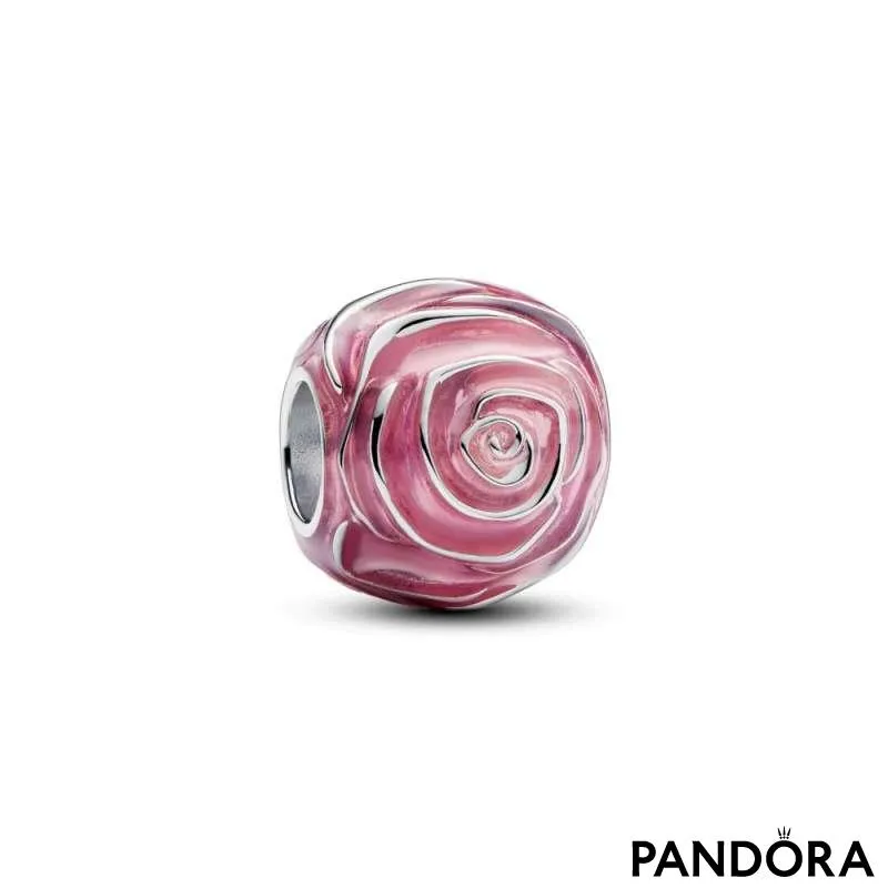 Pandantiv „Trandafir roz înflorit” 