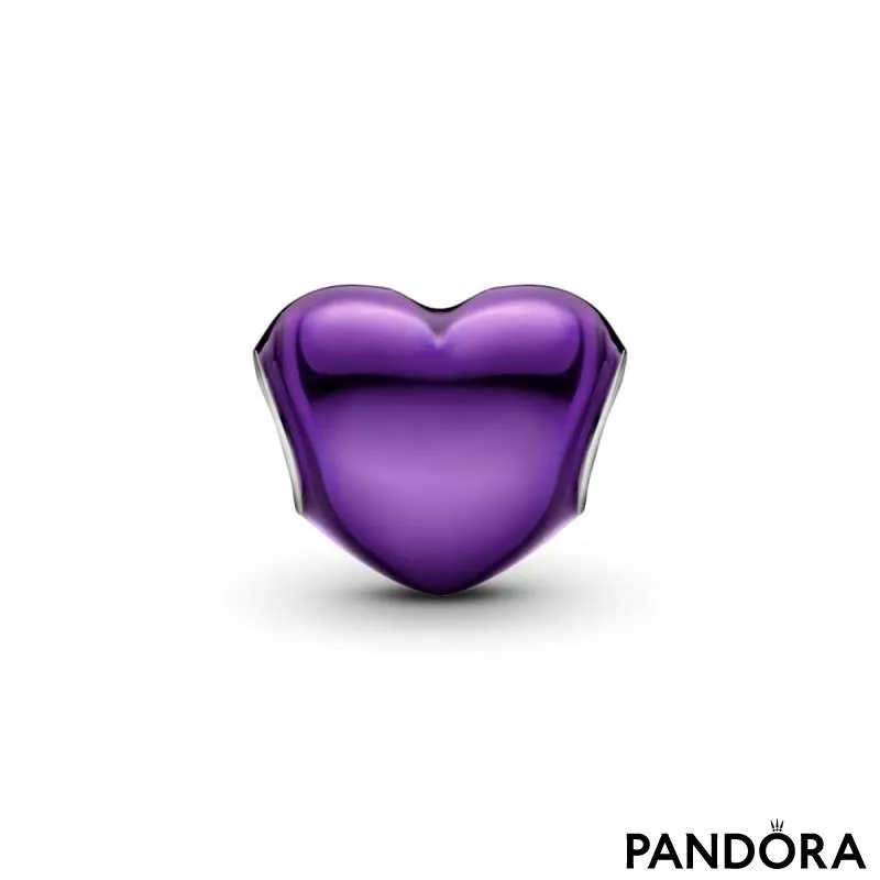 Talisman Inimă Violet Metalic 