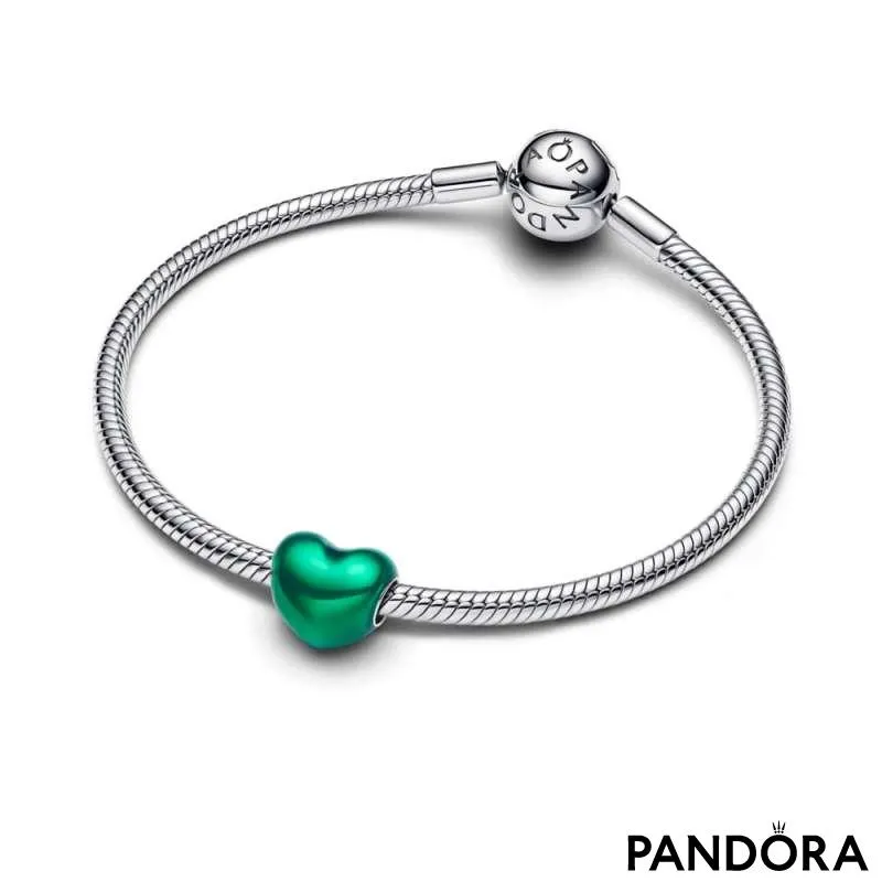 Talisman Inimă Verde Metalică 