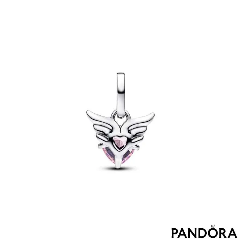 Мини подвеска — сердце с крыльями 