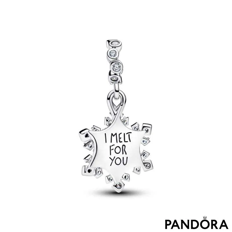 Двойной шарм-подвеска «Опалесцентная снежинка» 