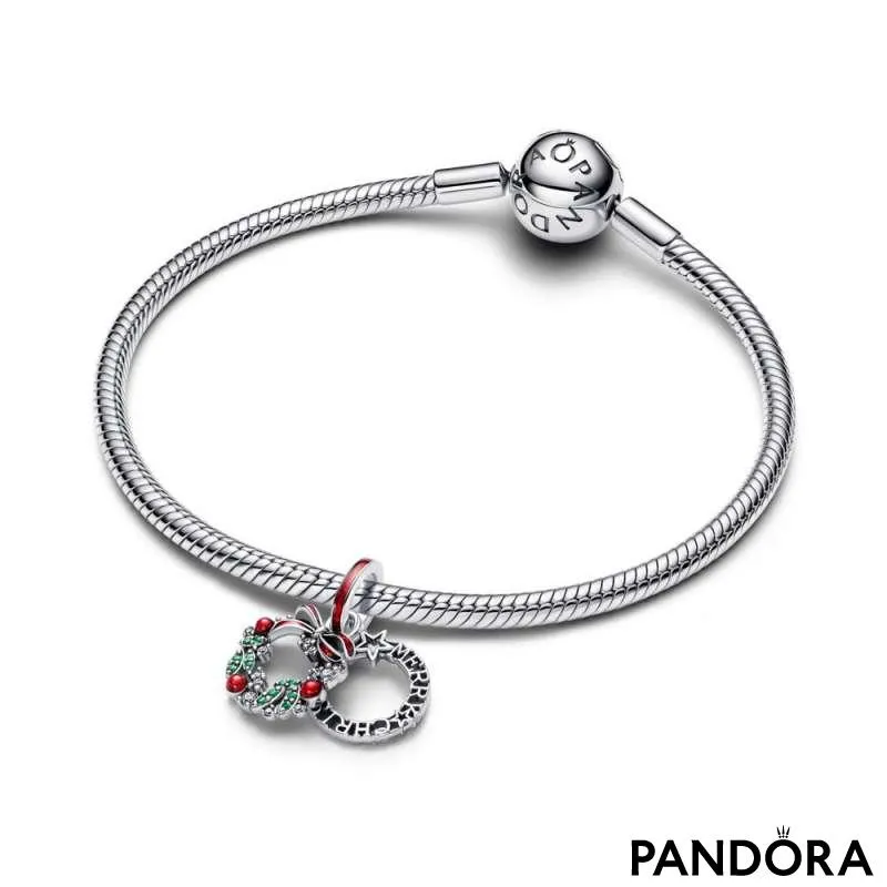 Двойной шарм-подвеска «Праздничный венок» 