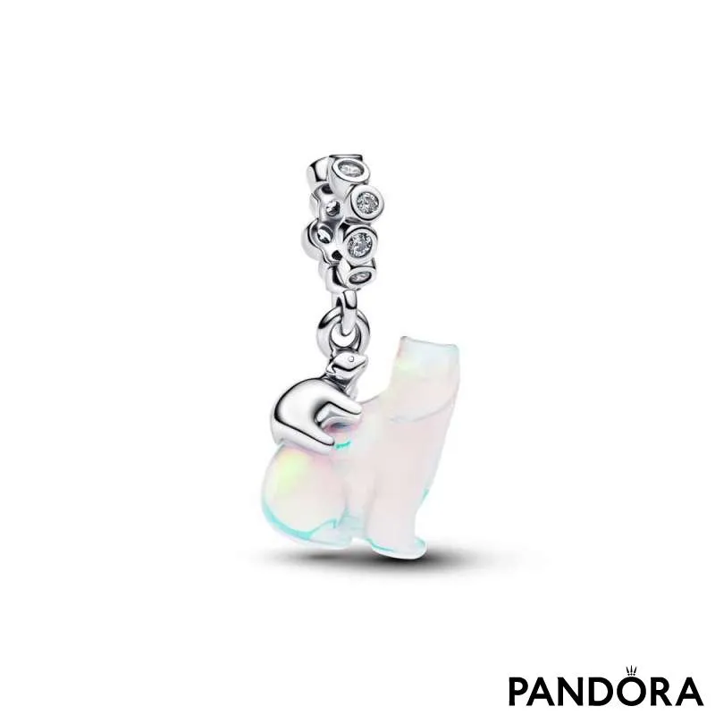 Шарм-подвеска «Белая медведица с медвежонком» 