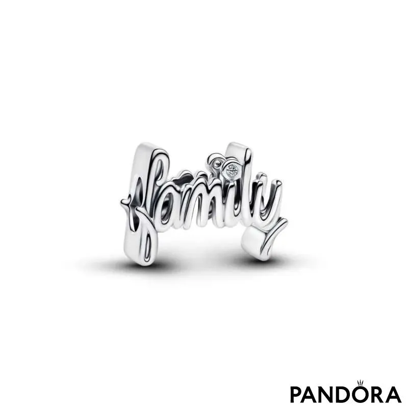 Шарм «Family» с рукописной надписью 