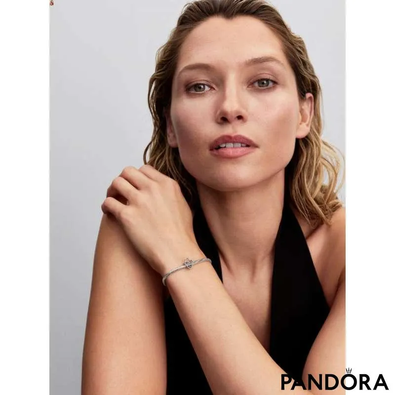 Talisman cu inimă cu lacăt cu structură dantelată 