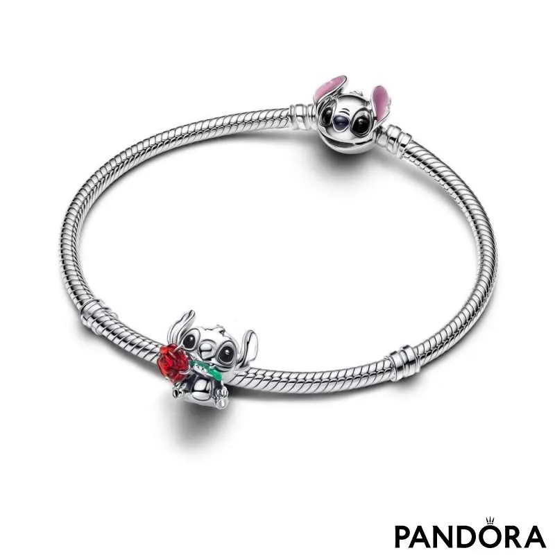 Подвеска Disney Stitch — роза из муранского стекла 