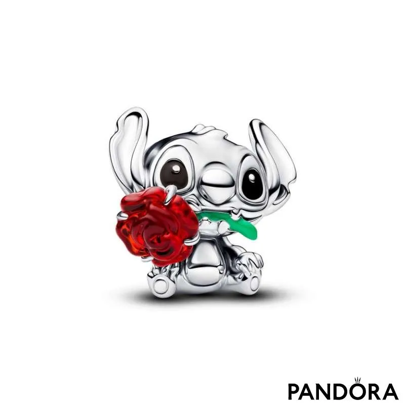 Подвеска Disney Stitch — роза из муранского стекла 