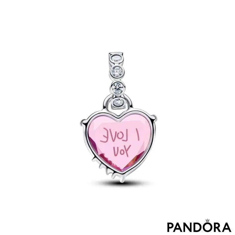 Talisman de tip pandantiv cu inscripția I Love You 