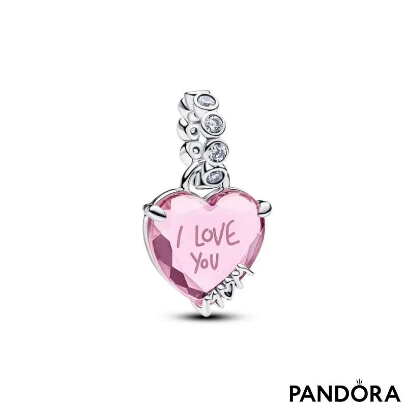 Talisman de tip pandantiv cu inscripția I Love You 