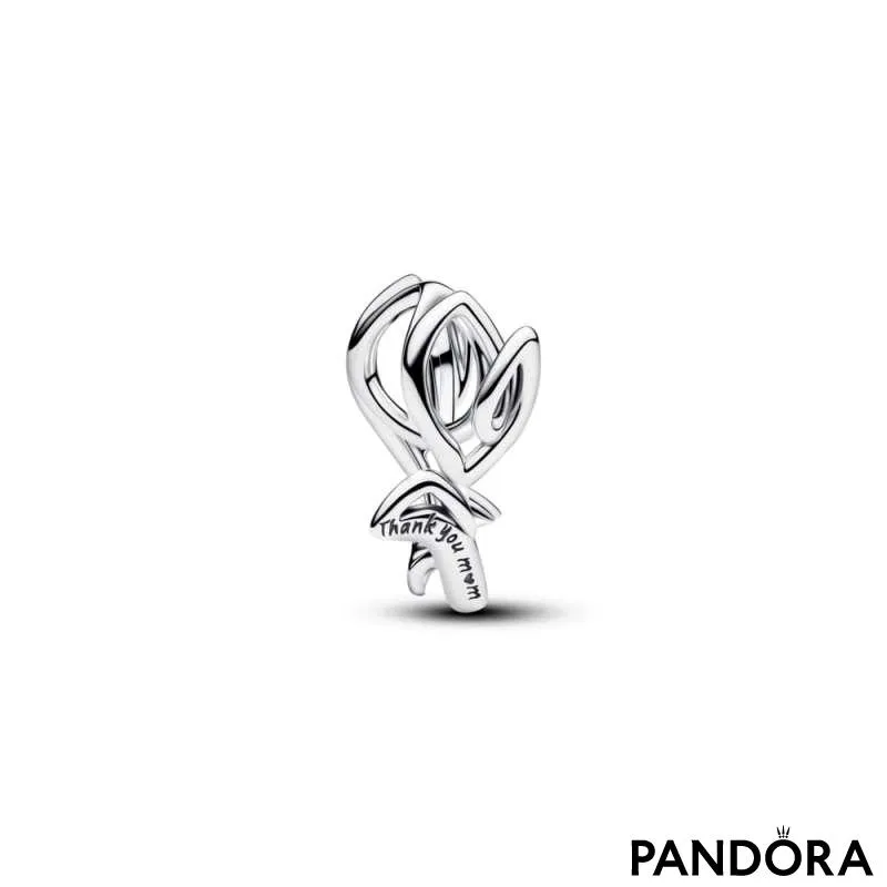 Talisman cu lalea și structură dantelată 