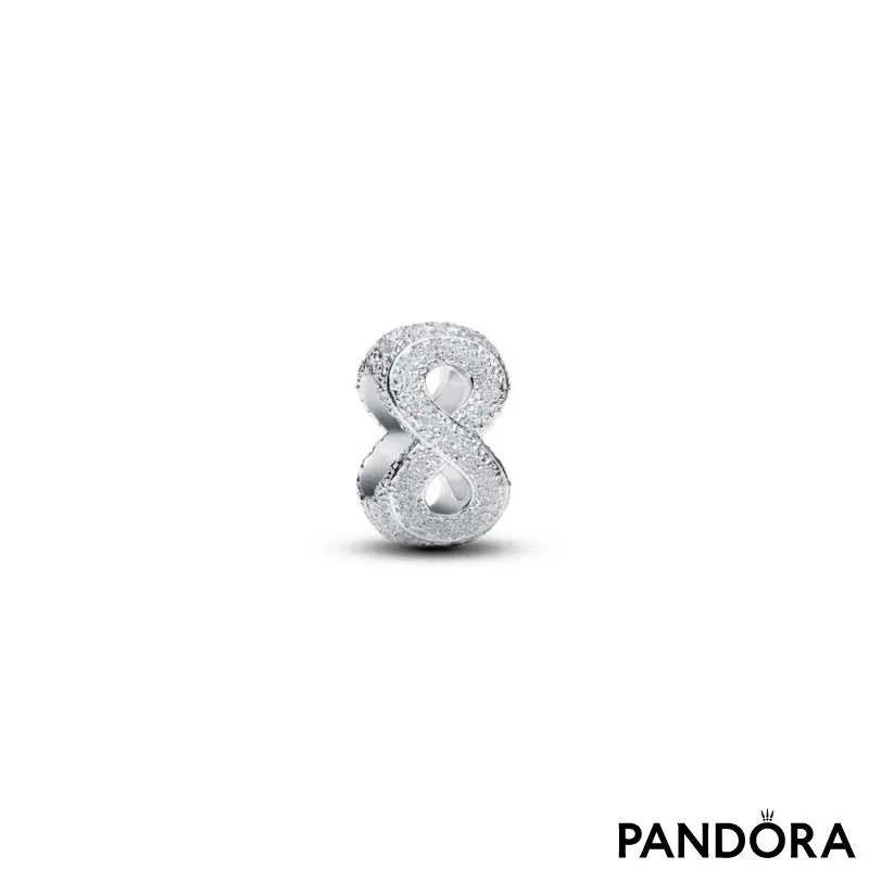 Mini talisman cu simbolul infinitului texturat 