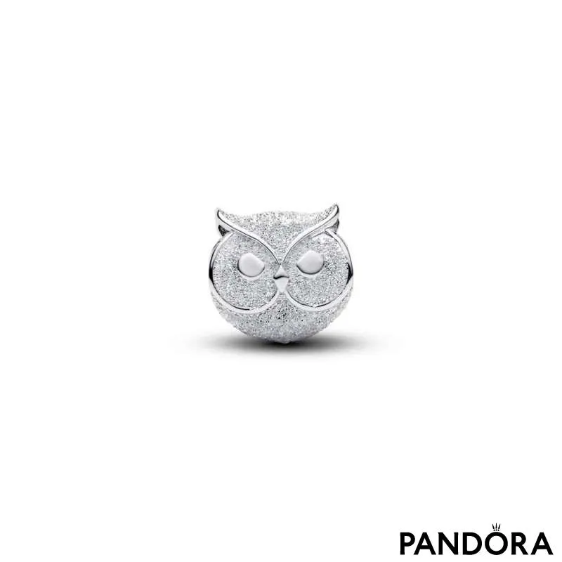 Mini talisman cu bufniță texturată 