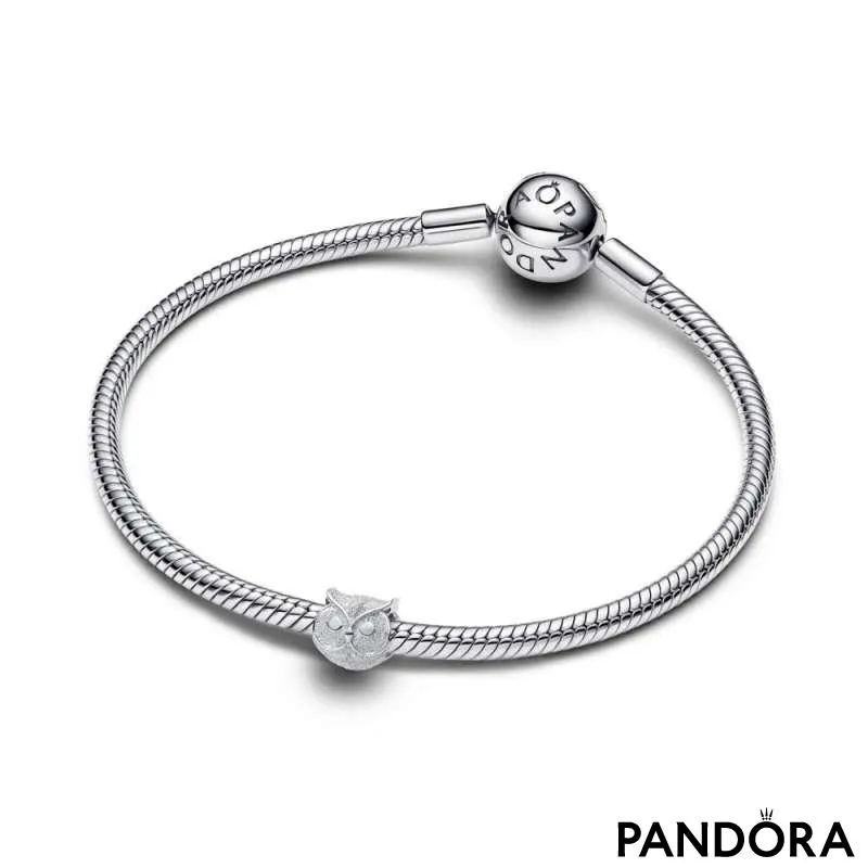 Mini talisman cu bufniță texturată 