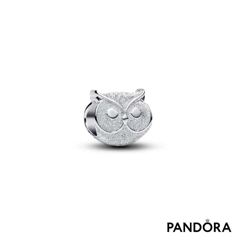 Mini talisman cu bufniță texturată 