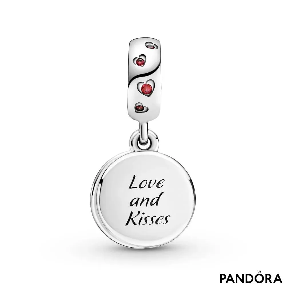 Talisman de tip pandantiv Disney Mickey Mouse & Minnie Mouse - Love and Kisses (Iubire și săruturi)