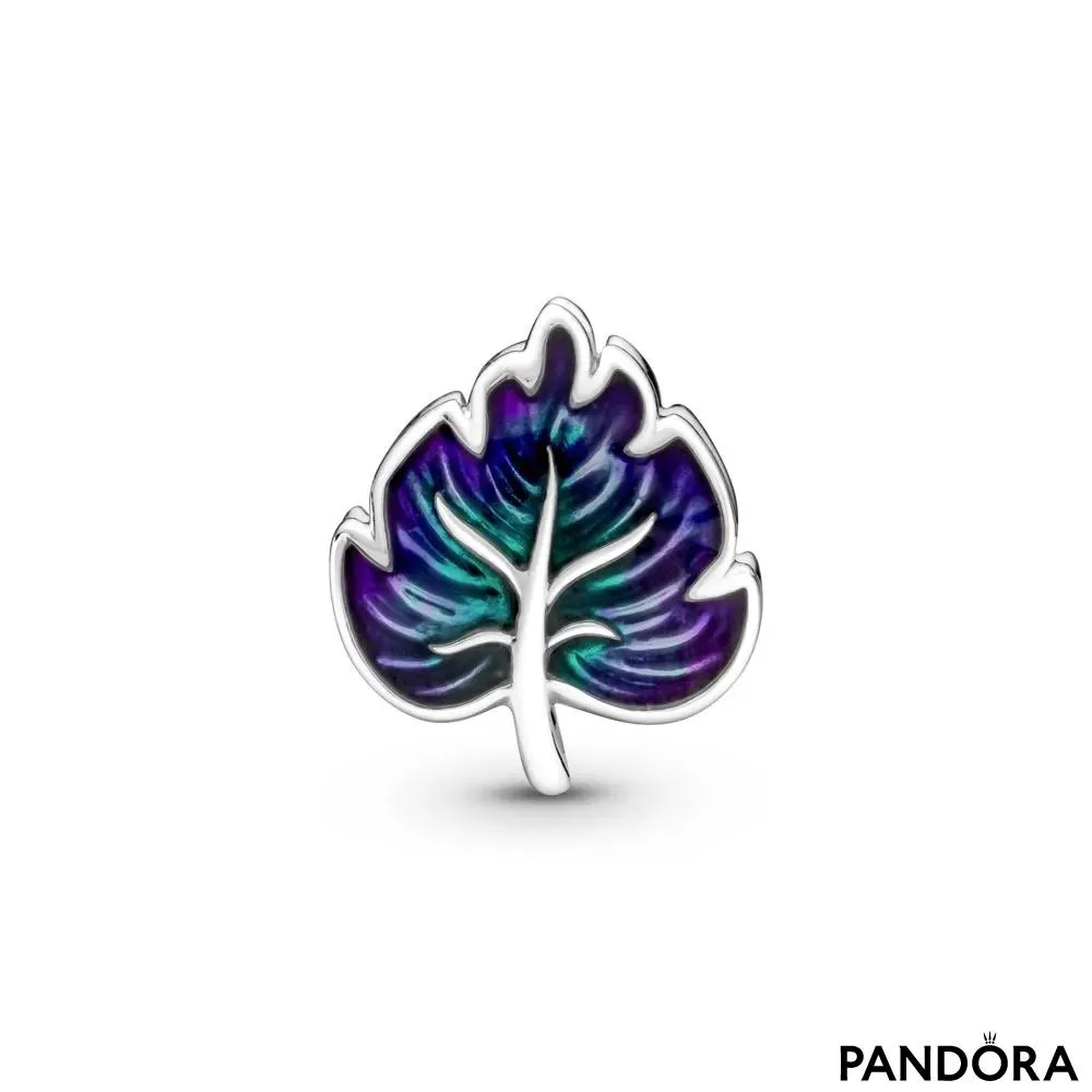 Talisman cu frunză verde și violet