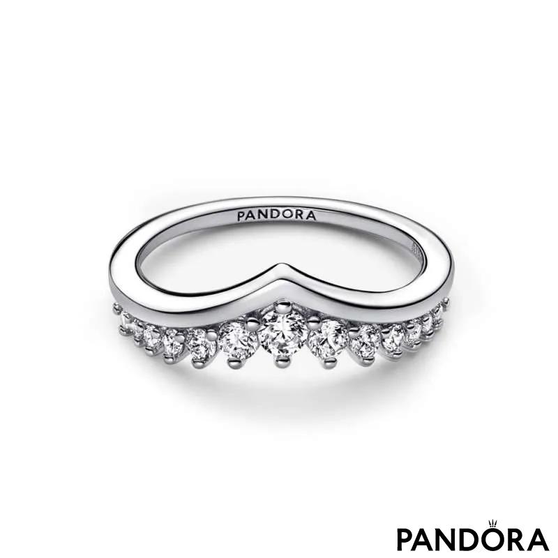 Inel pavé cu elemente plutitoare Dorință Pandora Timeless