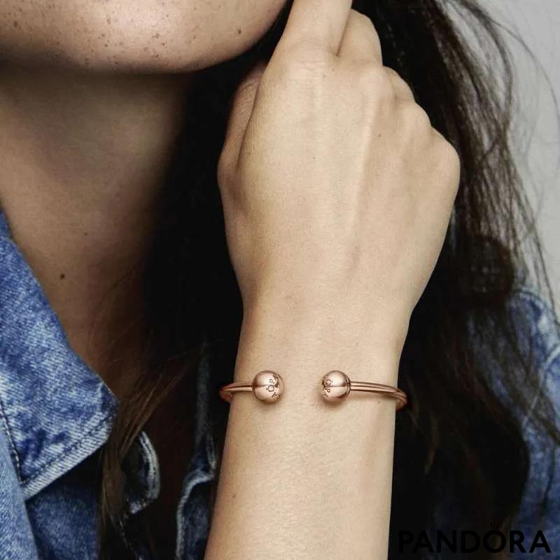 Brățară fixă deschisă Moments din PANDORA Rose
