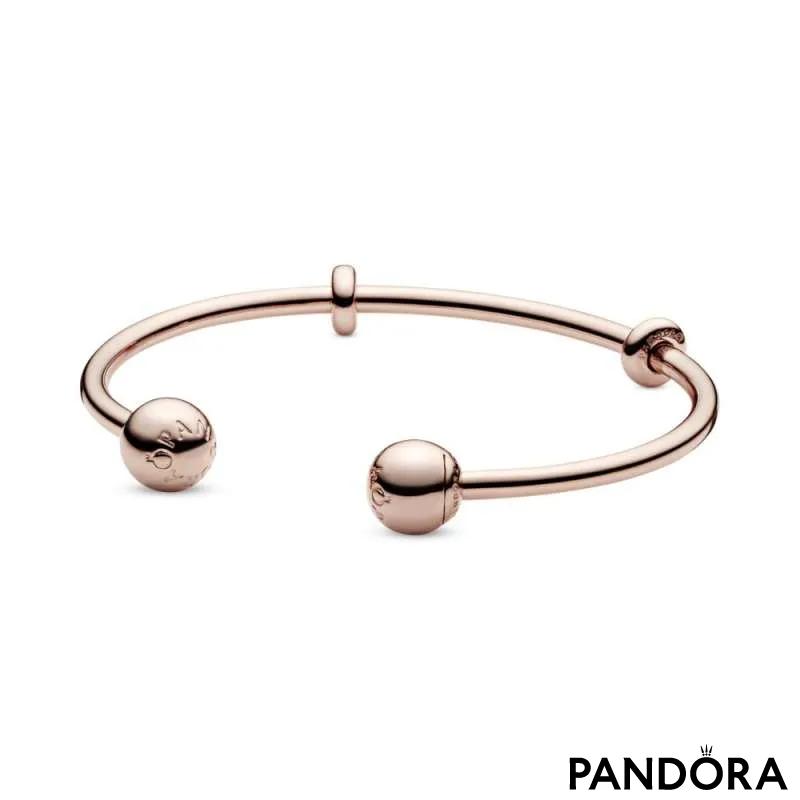Brățară fixă deschisă Moments din PANDORA Rose