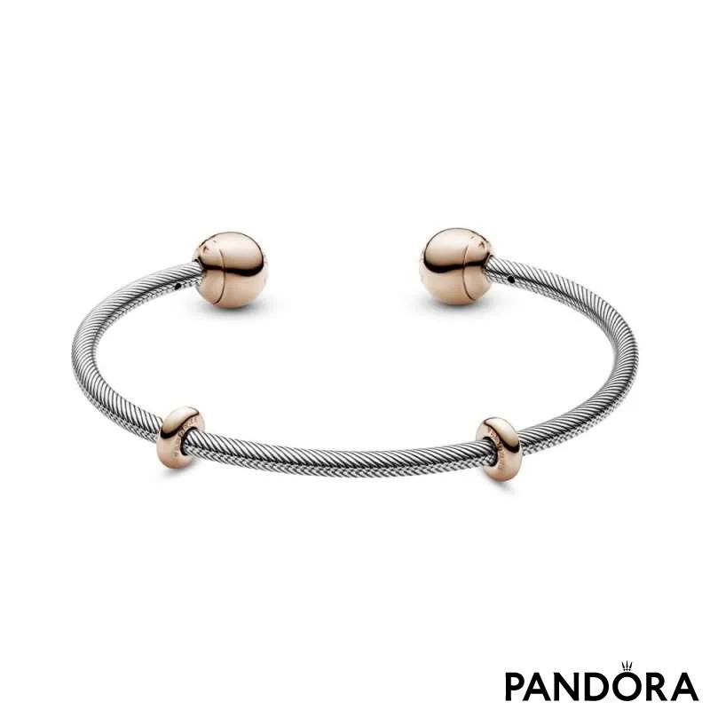 Brățară fixă deschisă cu lanț clasic Pandora Moments