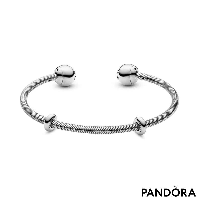 Brățară fixă deschisă cu lanț clasic Pandora Moments