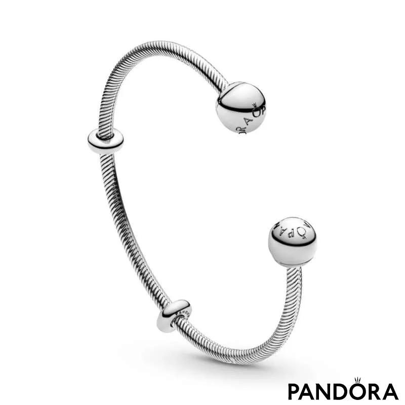 Brățară fixă deschisă cu lanț clasic Pandora Moments