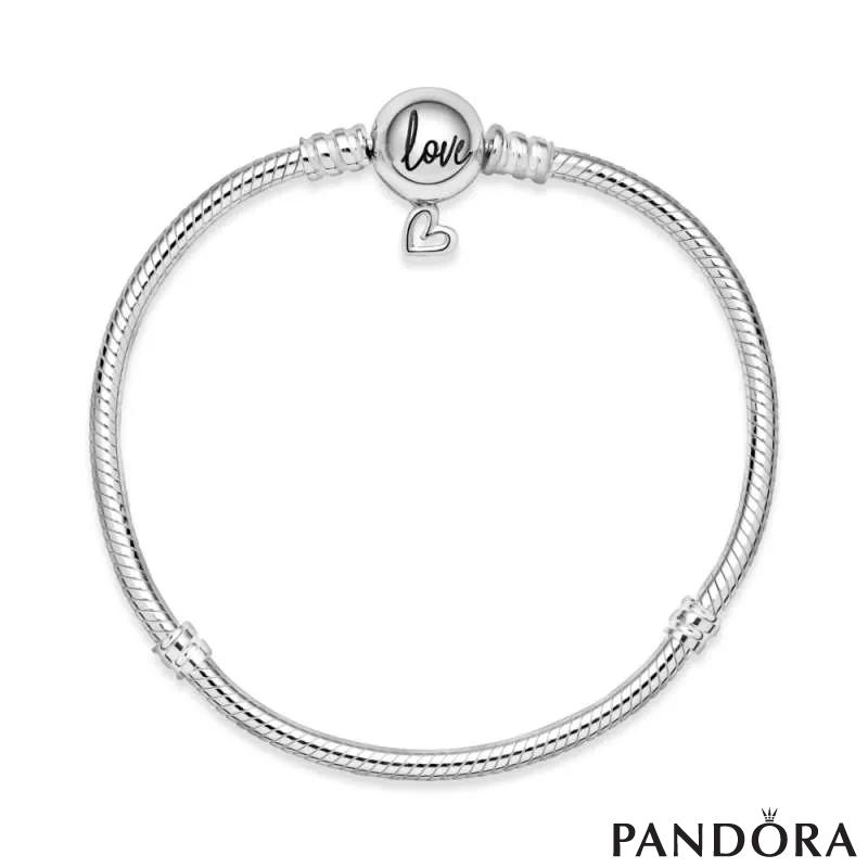 Brățară tip lanț clasic cu închizătoare în formă de inimă Pandora Moments